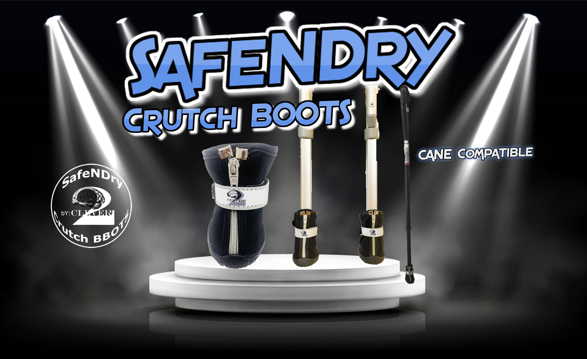 How To Use Crutches SafeNDry Crutch BOOTS By 2Clever